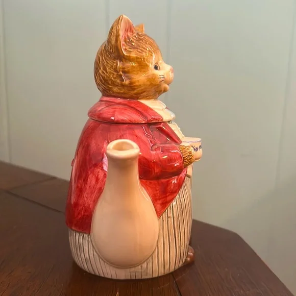 Otagiri Vintage Teapot boy cat with blue pants - Picture 4 of 7